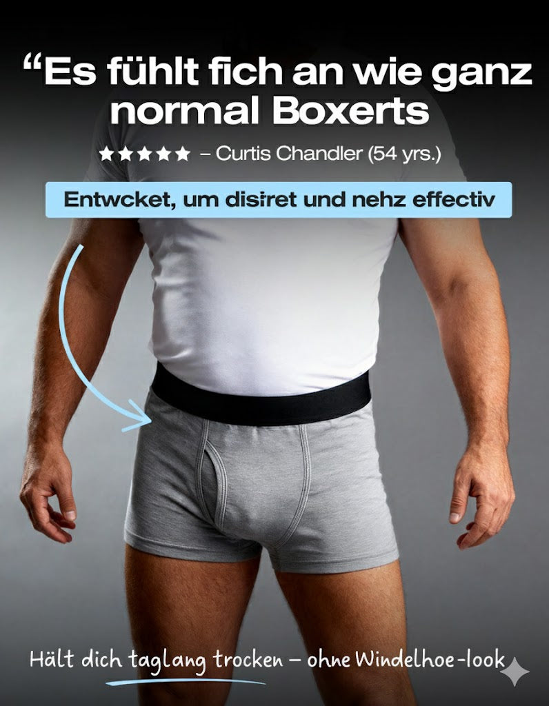 Boxeros charakteristische auslaufsichere Boxershorts